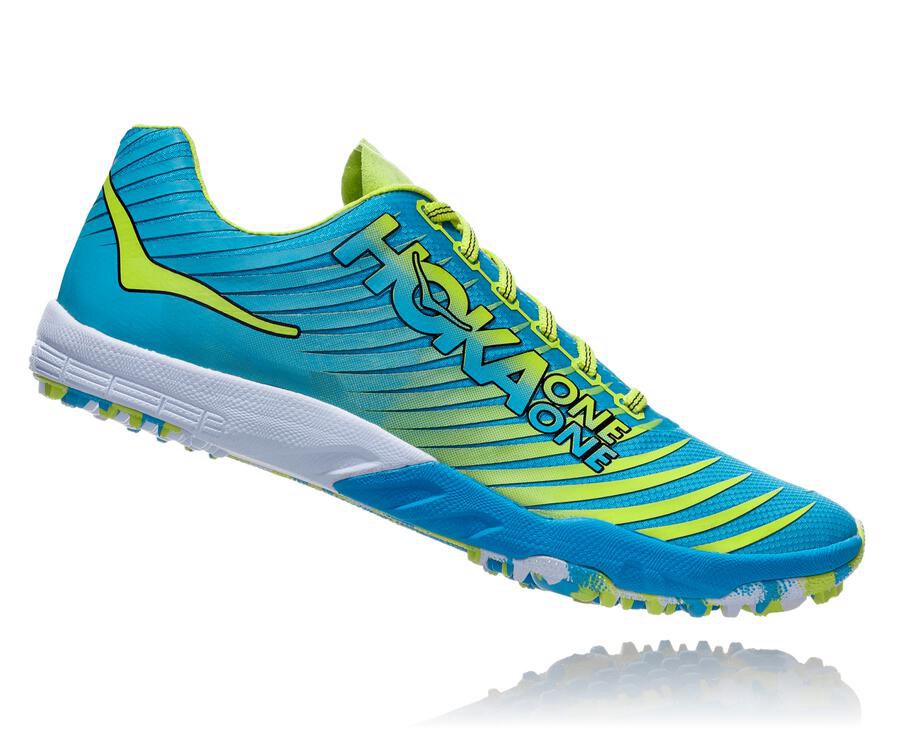 Spikes Womens - Hoka One One EVO XC - Blue/Green - NVIFBDG-59